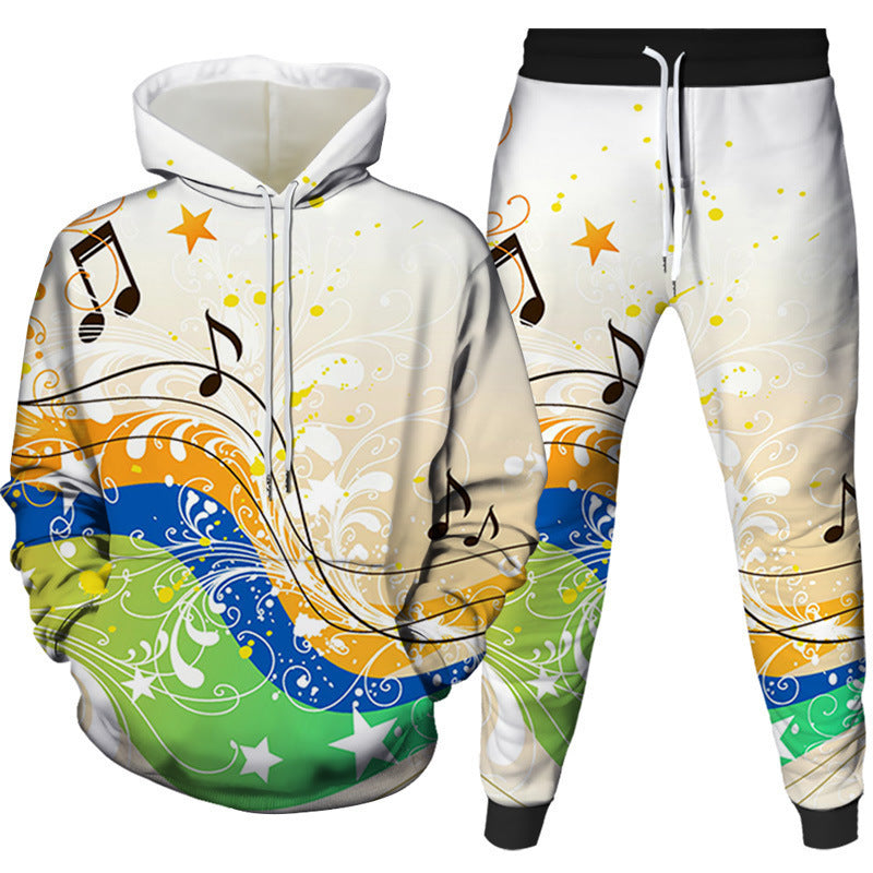 Men's 3D Digital Print Hooded Sweatshirt