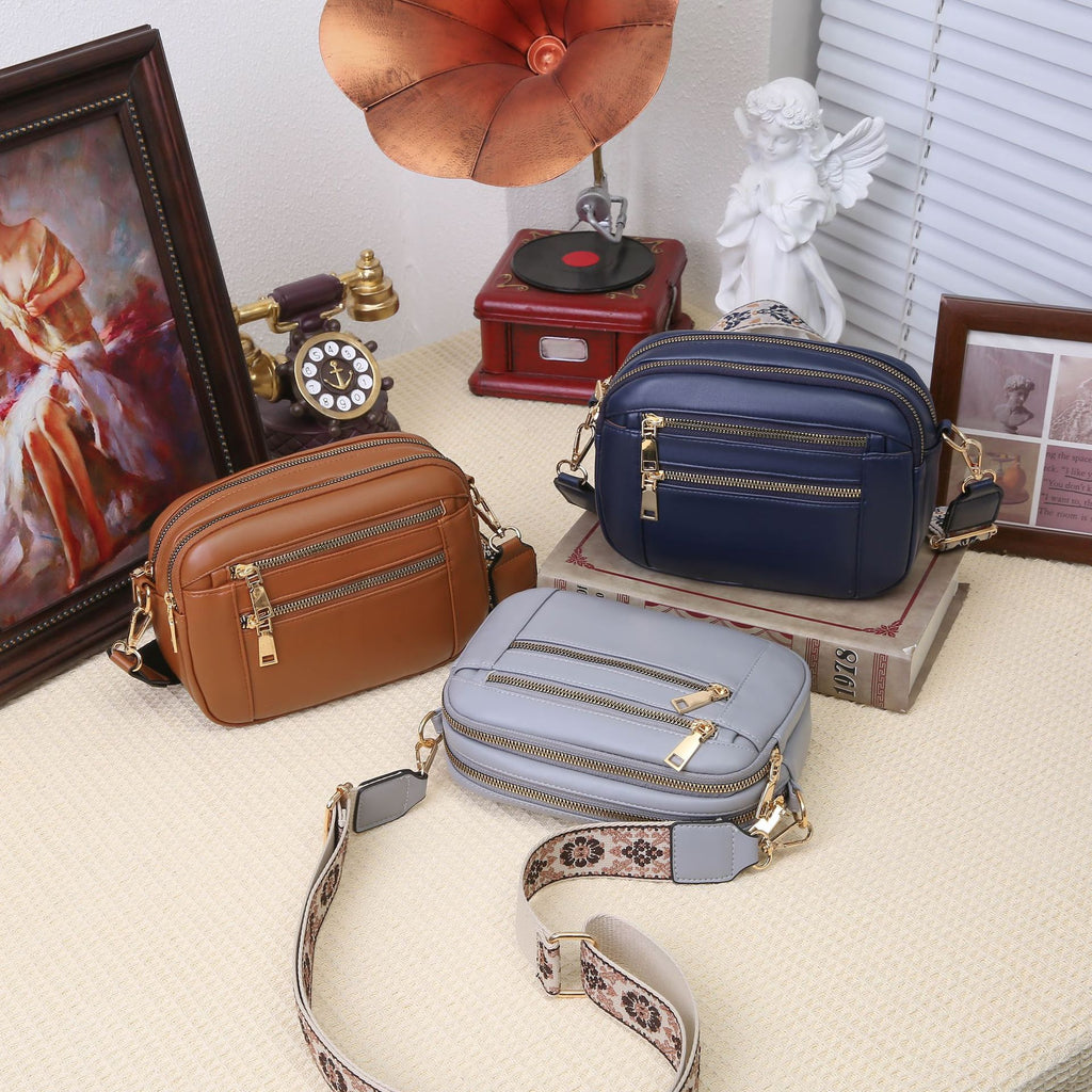 Casual PU Women's Shoulder Bag with Wide Strap