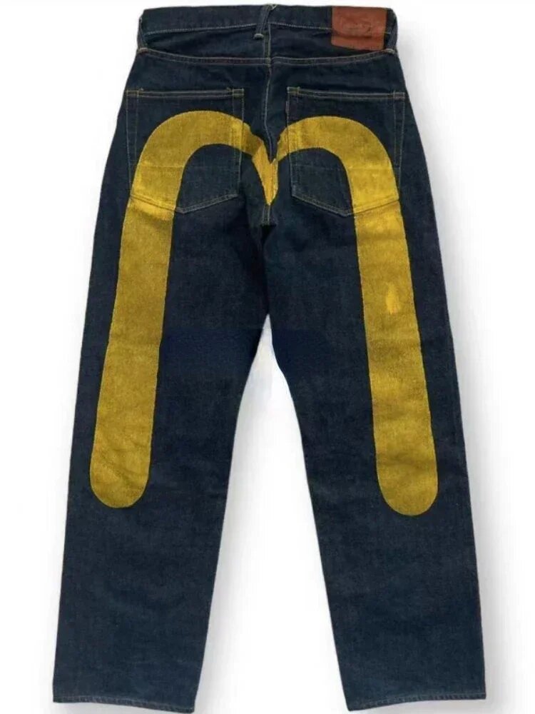 Men's Hip Hop Straight Leg Printed Jeans