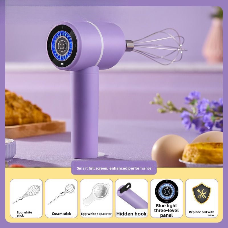Handheld Electric Egg Beater with 3 Speeds