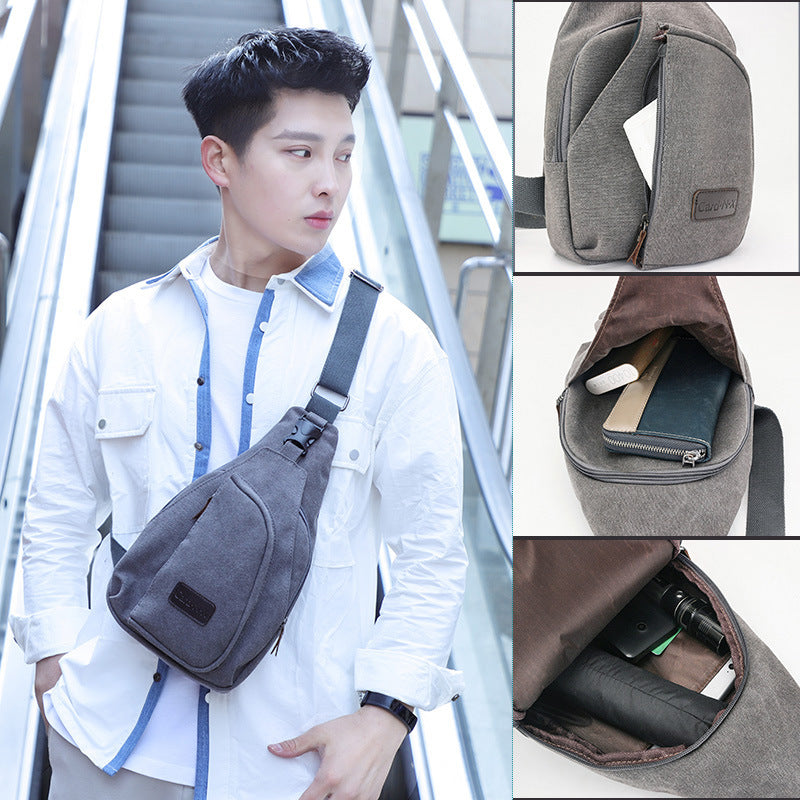 Casual men's chest bag