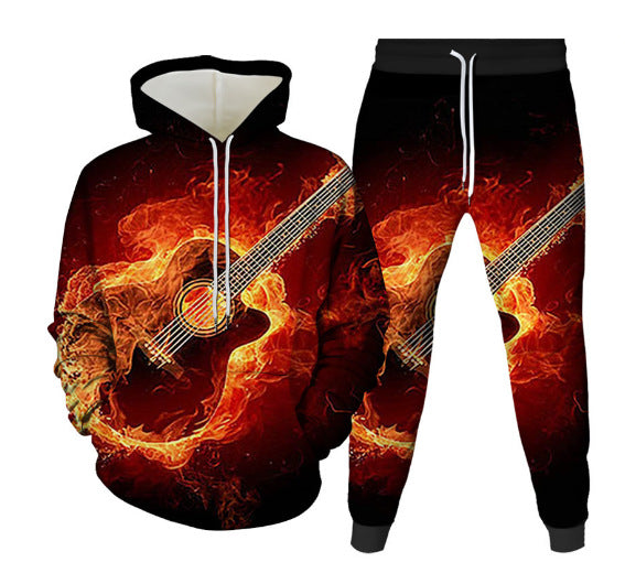 Men's 3D Digital Print Hooded Sweatshirt
