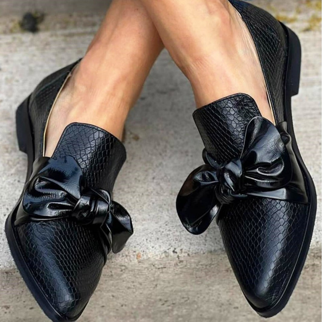 Women's Pointed Toe Buckle Casual Flat Shoes