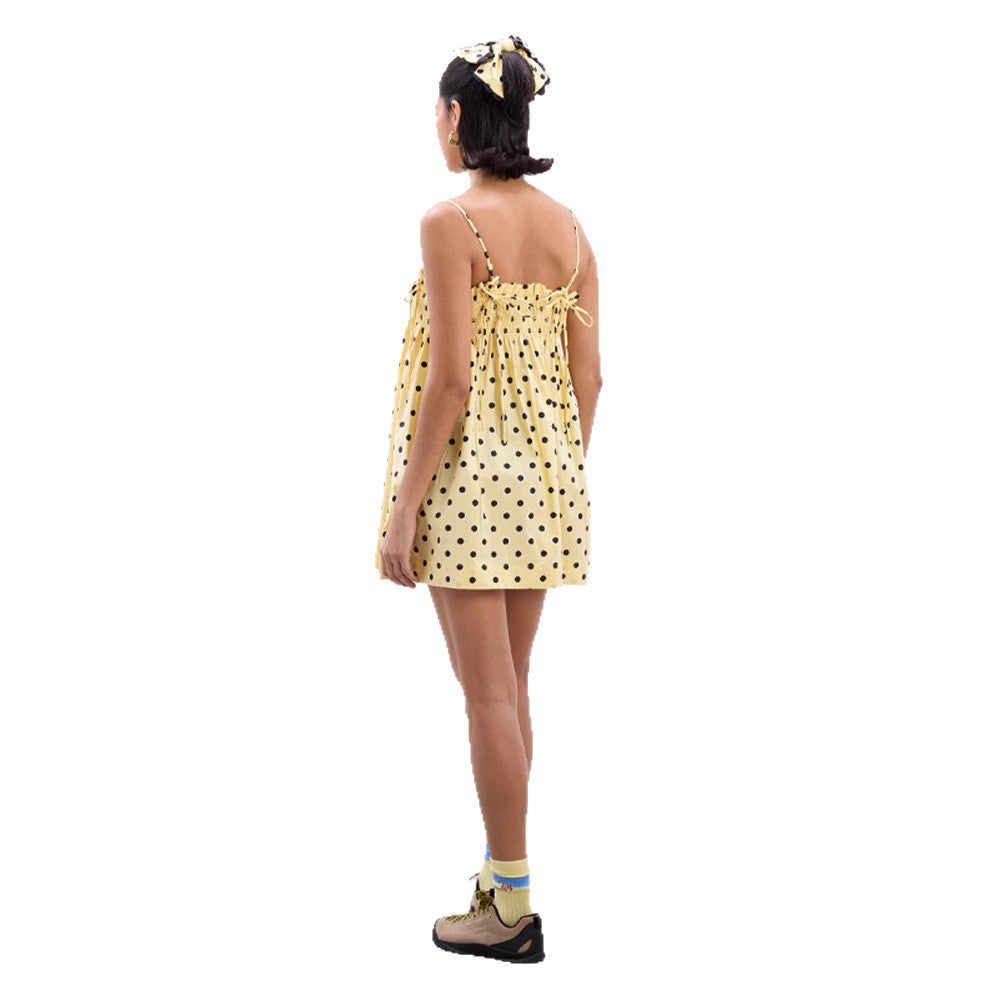 Black Polka Dot Adjustable Camisole Dress