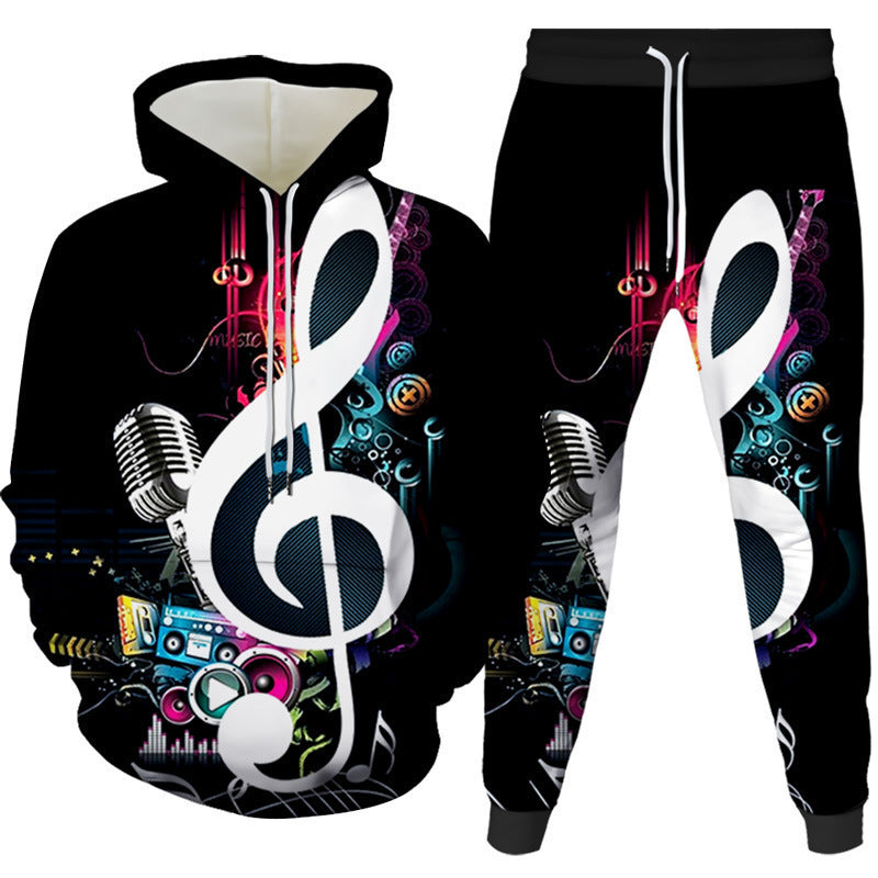 Men's 3D Digital Print Hooded Sweatshirt