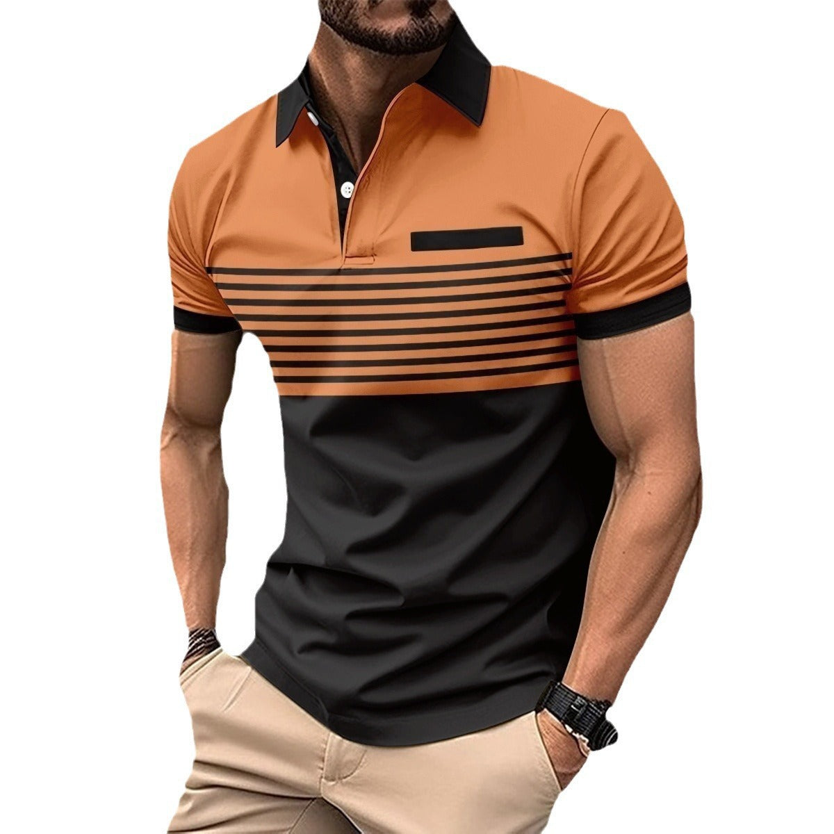 Men's Slim Fit Short Sleeve Polo Shirt