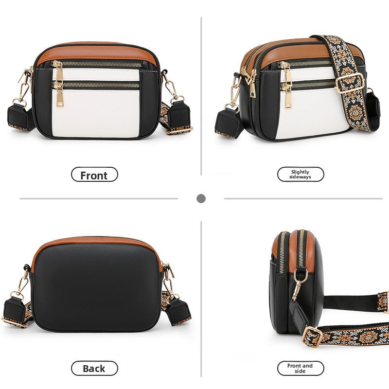 Casual PU Women's Shoulder Bag with Wide Strap