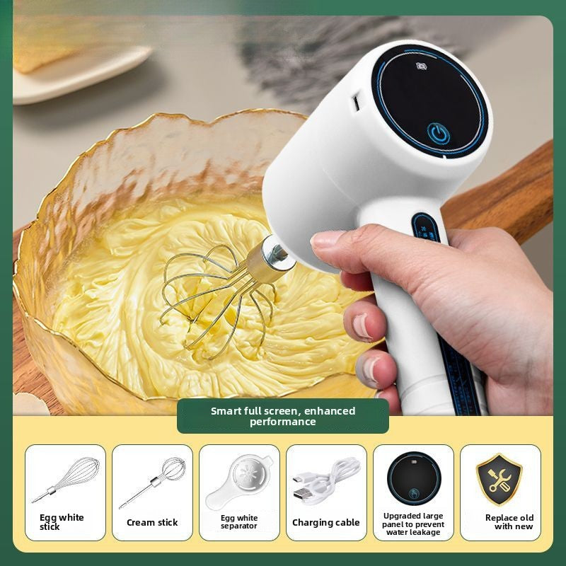 Handheld Electric Egg Beater with 3 Speeds