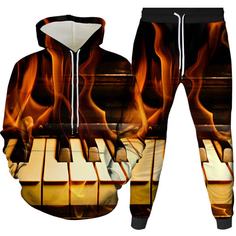 Men's 3D Digital Print Hooded Sweatshirt