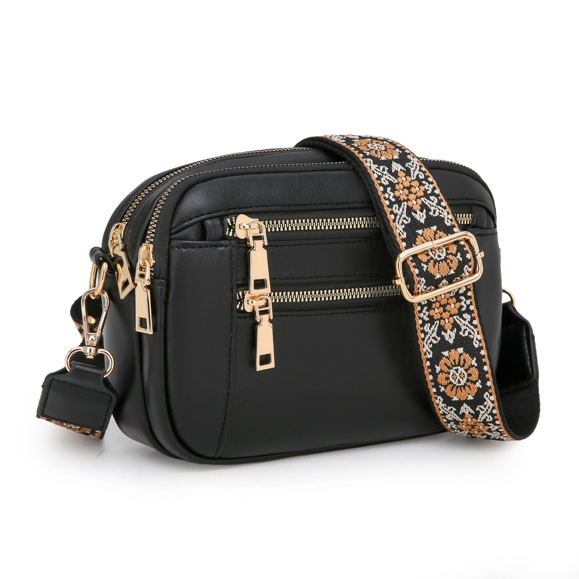 Casual PU Women's Shoulder Bag with Wide Strap
