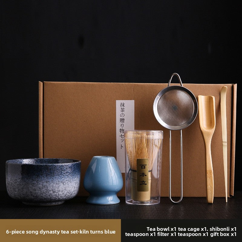 Kiln-Change Ceramic Matcha Tea Whisk Set