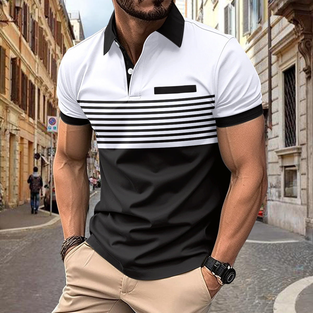 Men's Slim Fit Short Sleeve Polo Shirt