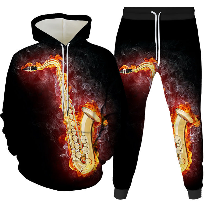 Men's 3D Digital Print Hooded Sweatshirt