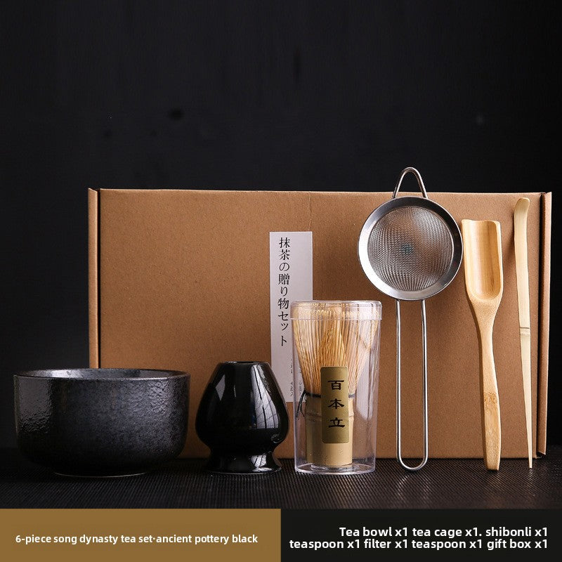 Kiln-Change Ceramic Matcha Tea Whisk Set