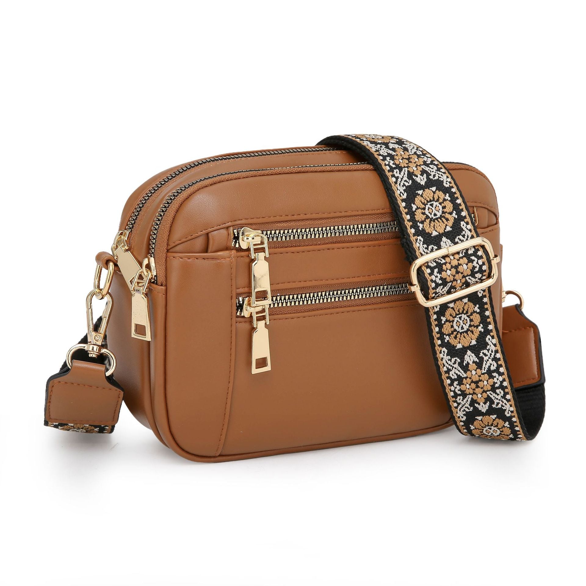 Casual PU Women's Shoulder Bag with Wide Strap