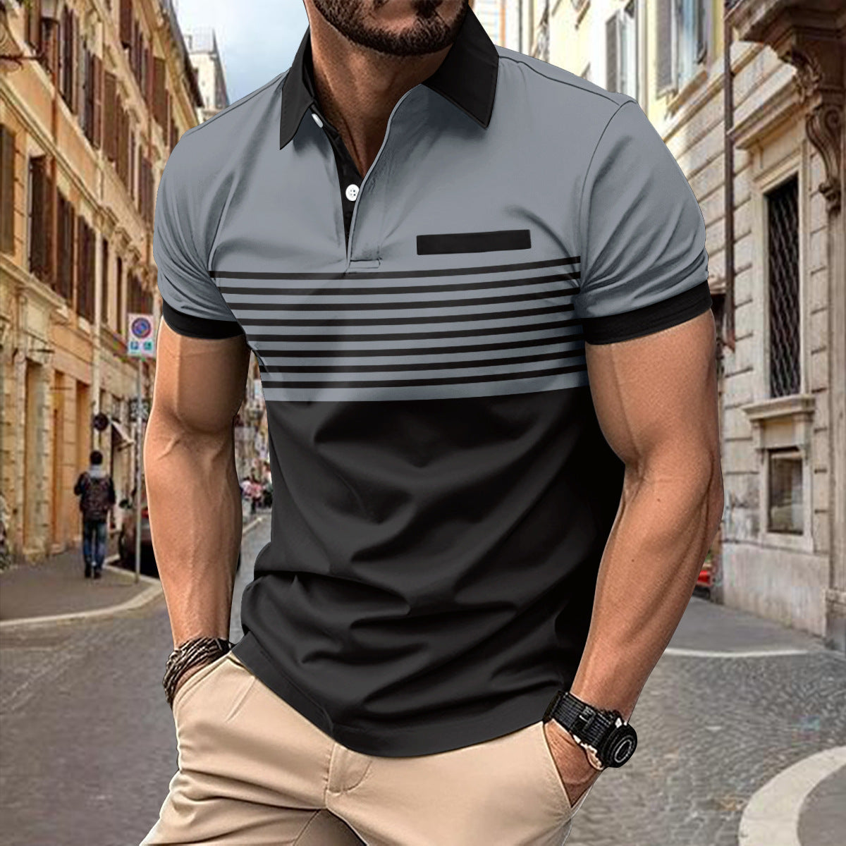 Men's Slim Fit Short Sleeve Polo Shirt