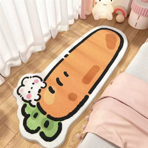 Imitation Cashmere Carpet Non-Slip Bedroom Floor Mat