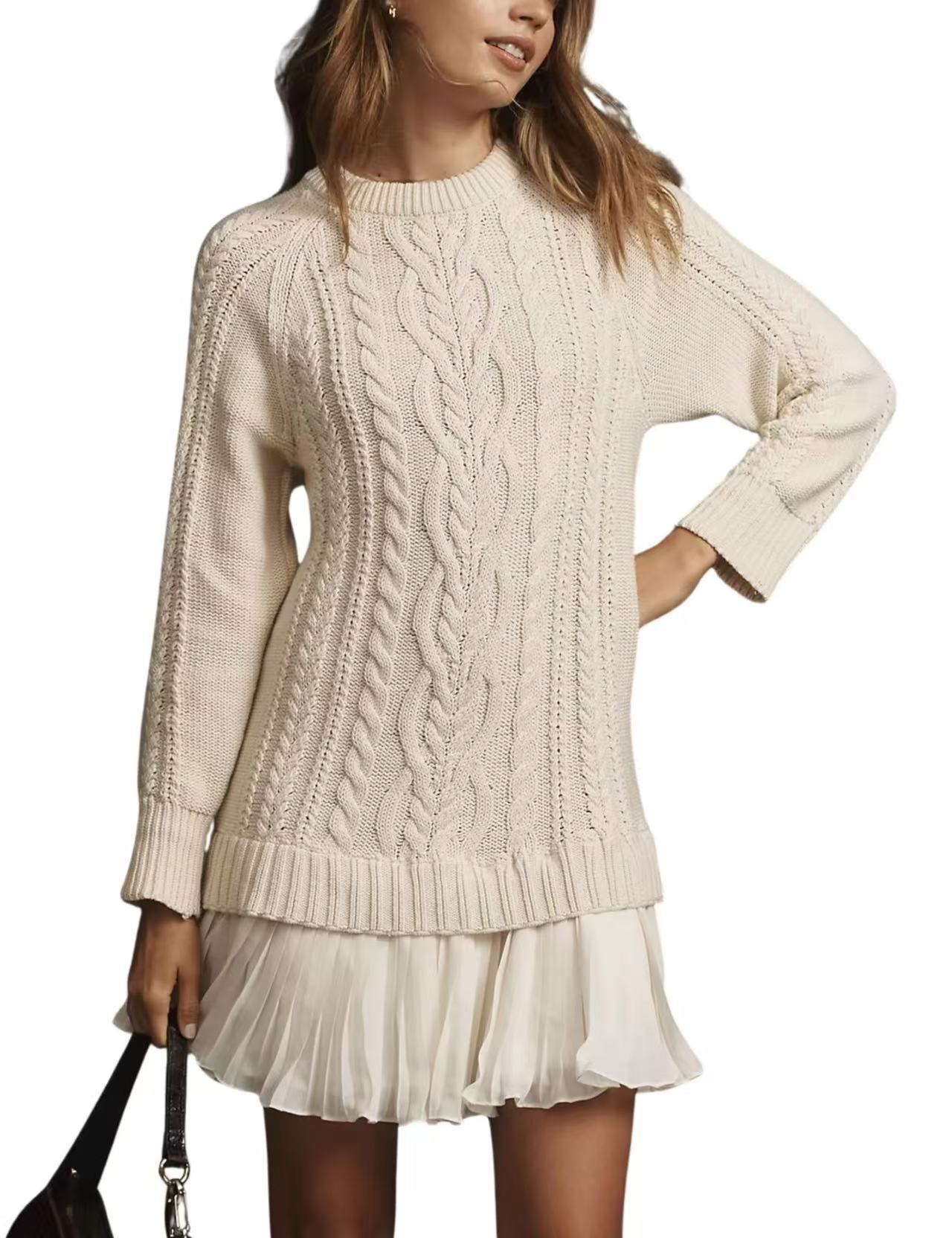 Comfortable Cable-Knit Cashmere Sweater for Women