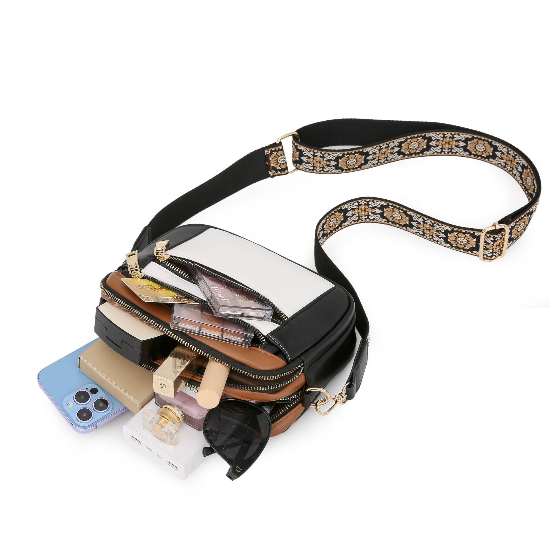 Casual PU Women's Shoulder Bag with Wide Strap