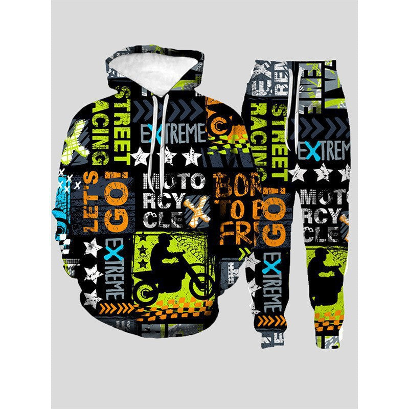 Men's 3D Digital Print Hooded Sweatshirt