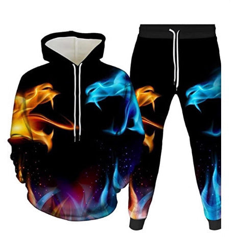 Men's 3D Digital Print Hooded Sweatshirt