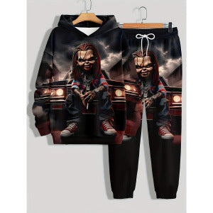 Men's 3D Digital Print Hooded Sweatshirt