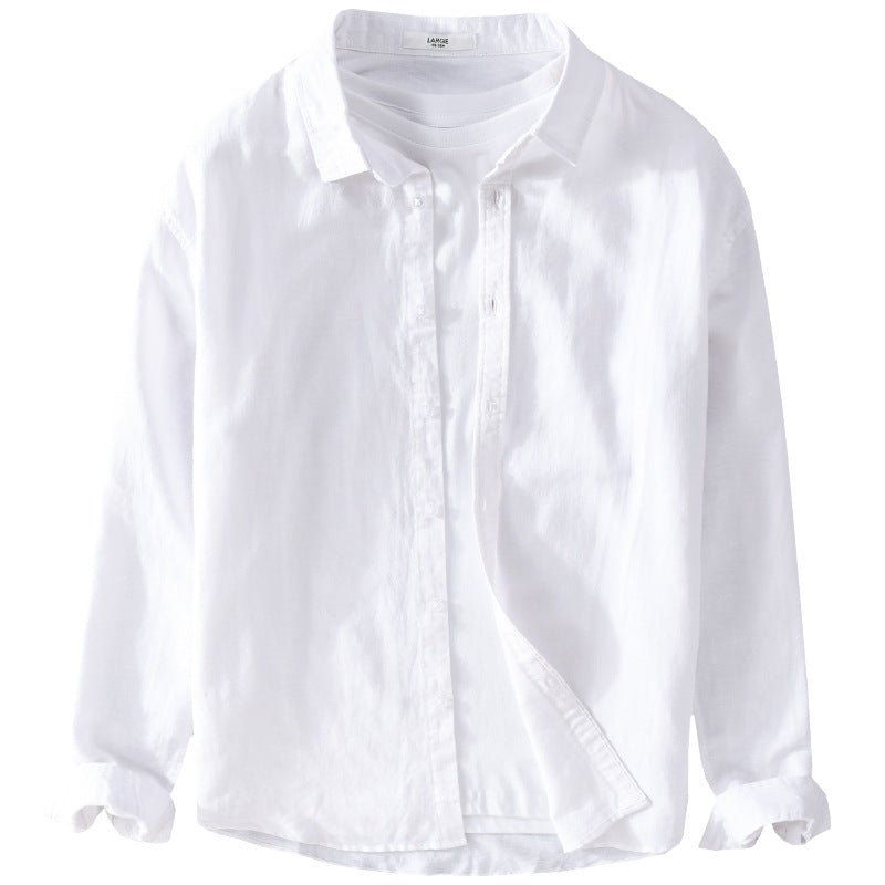 Men's Cotton Linen Long Sleeve Casual Shirt