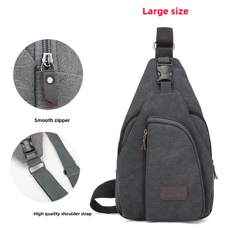 Casual men's chest bag