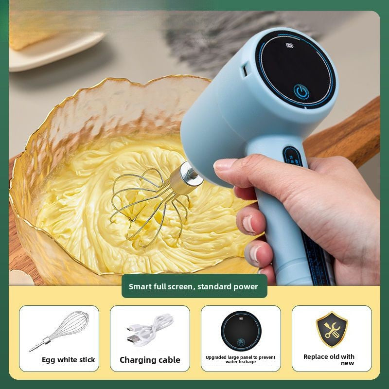 Handheld Electric Egg Beater with 3 Speeds