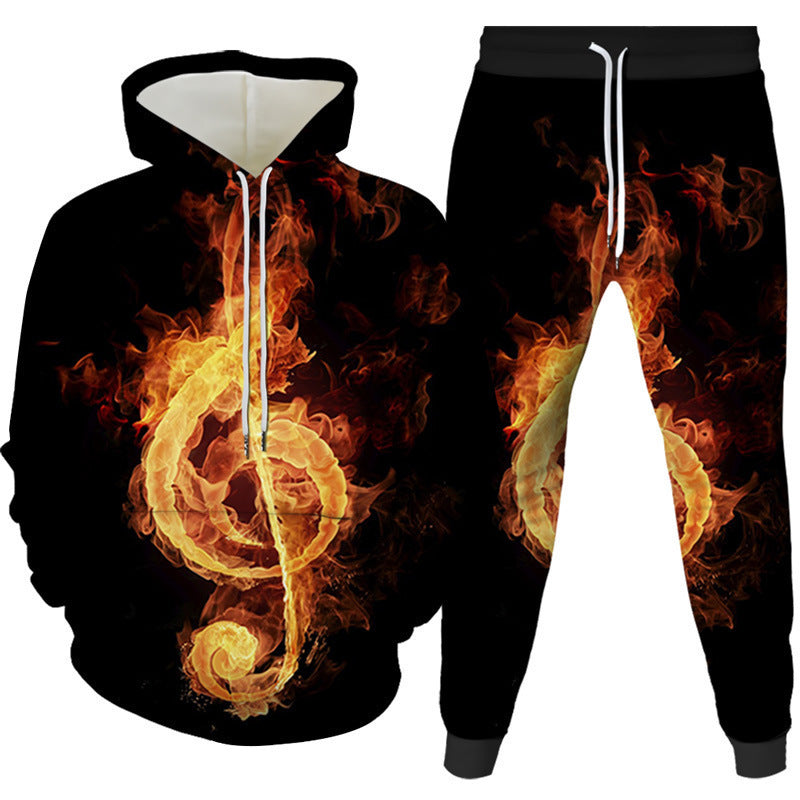Men's 3D Digital Print Hooded Sweatshirt