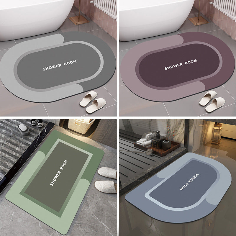 Crystal Velvet Non-Slip Floor Mat for Home Bathroom Living Room