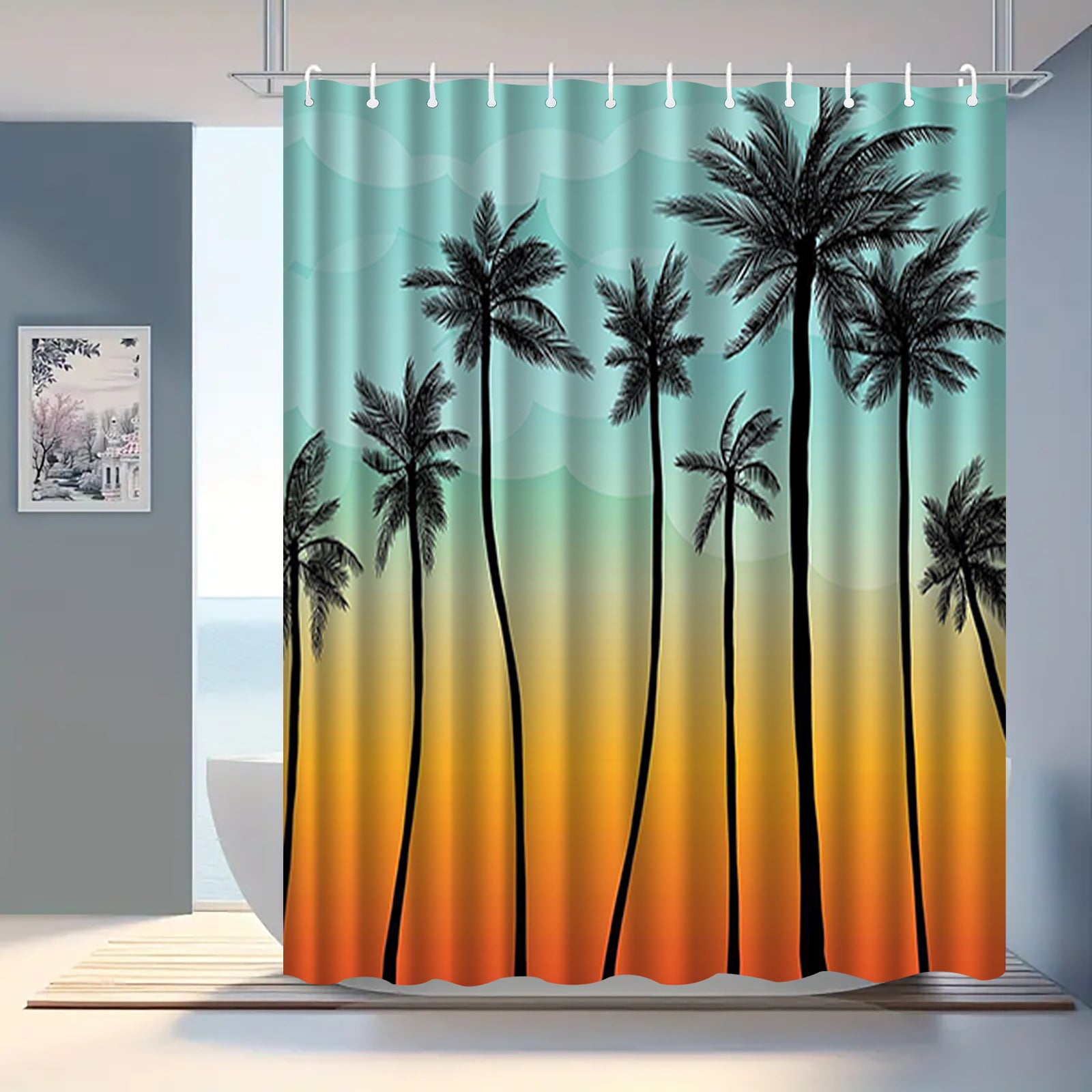Bathroom shower curtain