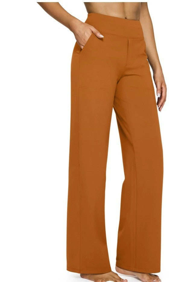 Loose-pocket yoga pants