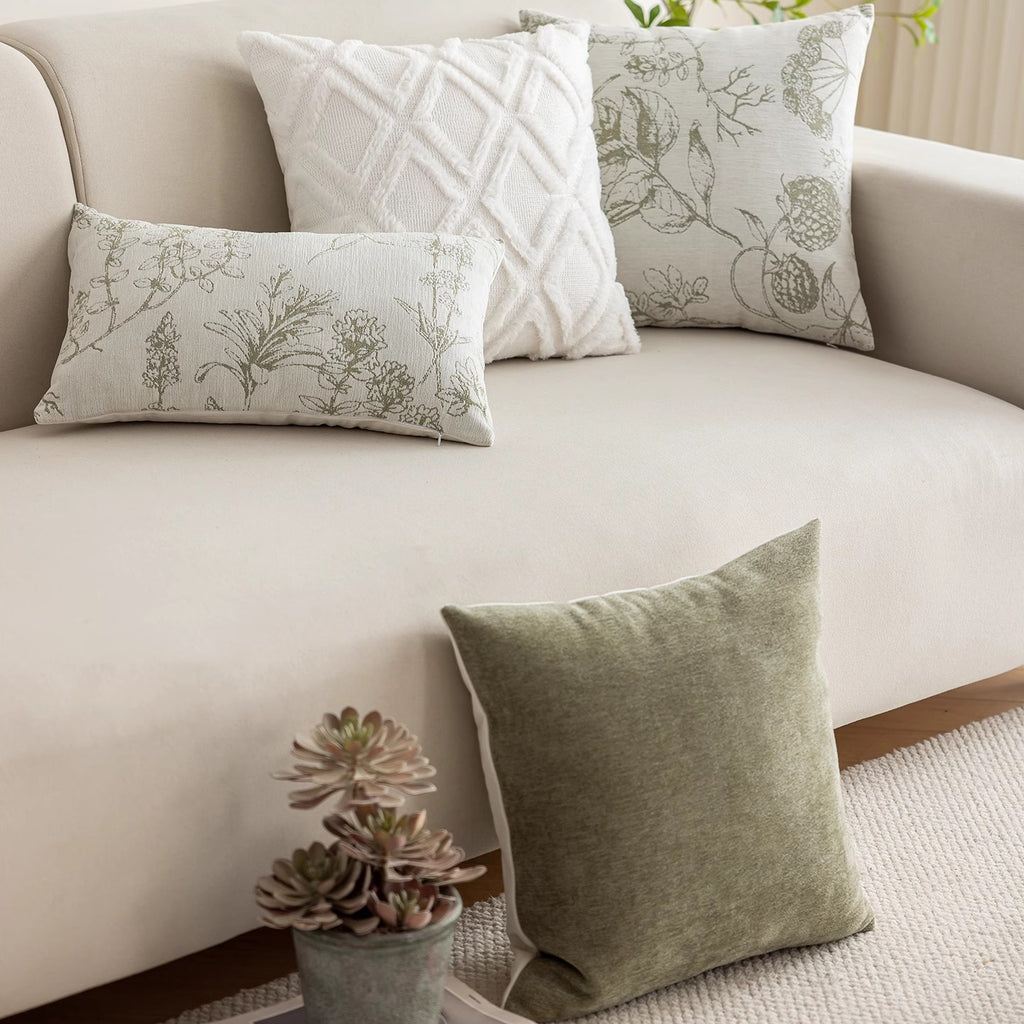Jacquard Texture Square Throw Pillow for Sofa and Bed