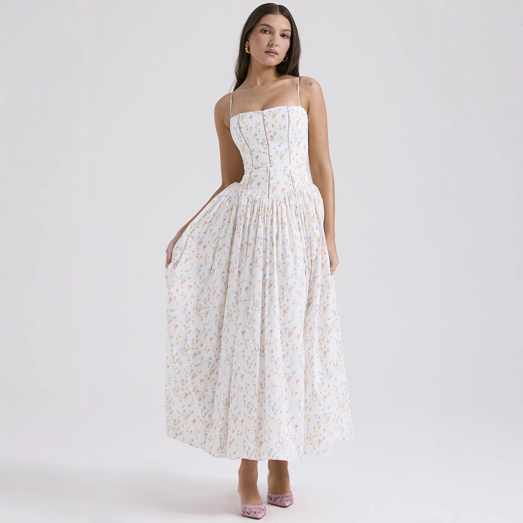 Elegant Floral Sling Dress