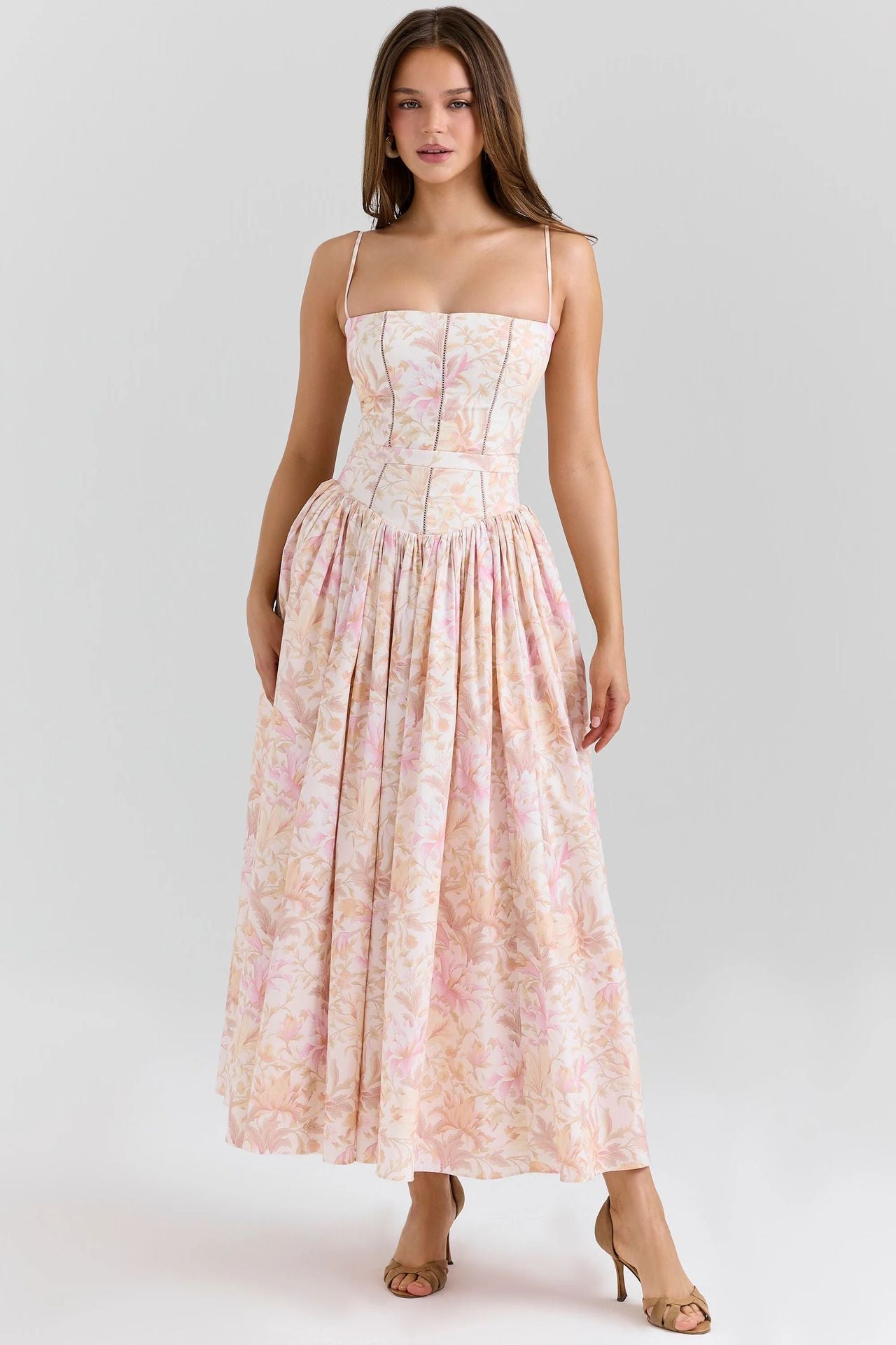 Elegant Floral Sling Dress
