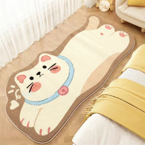 Imitation Cashmere Carpet Non-Slip Bedroom Floor Mat