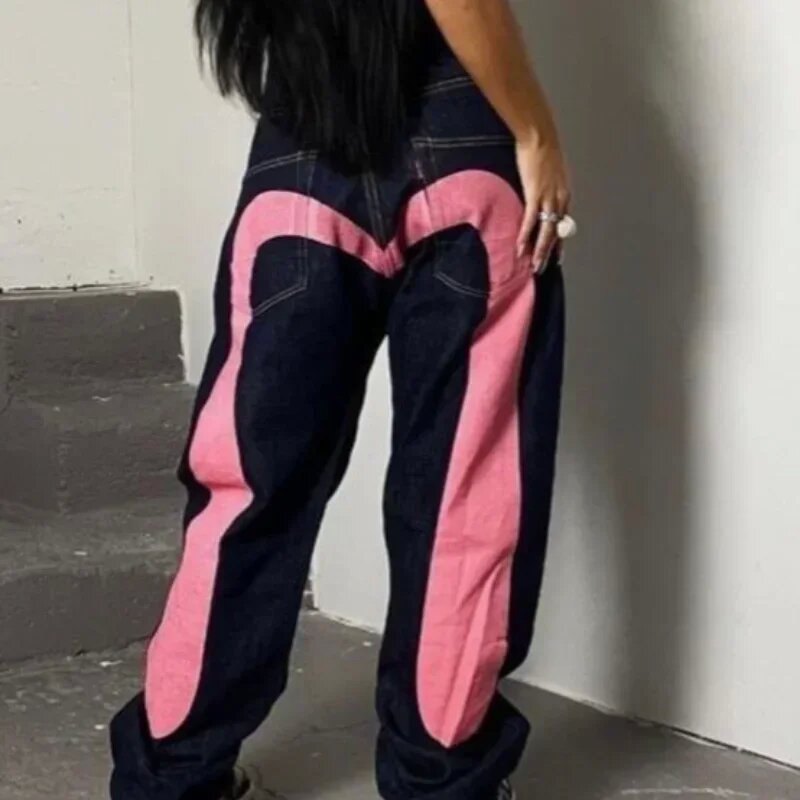 Men's Hip Hop Straight Leg Printed Jeans