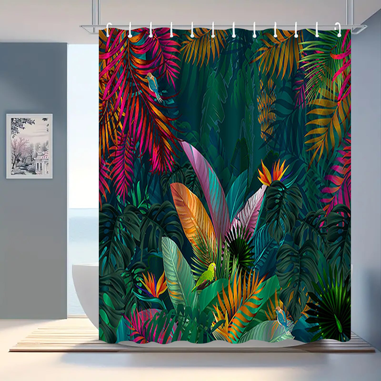 Bathroom shower curtain