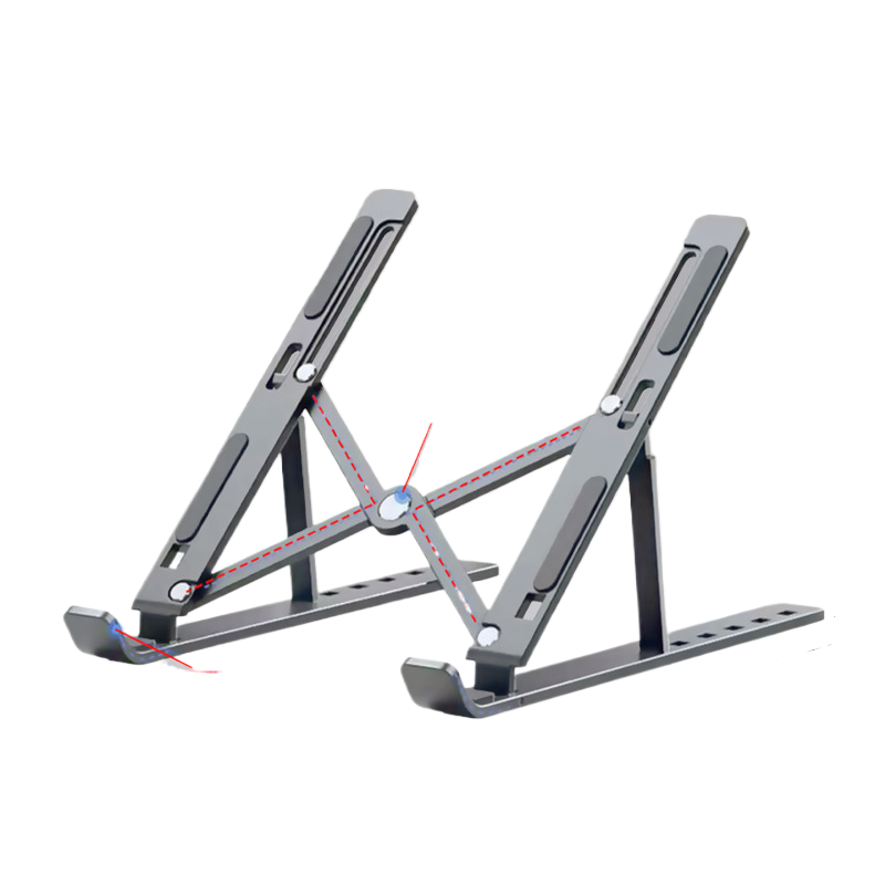 Aluminum alloy folding support structure