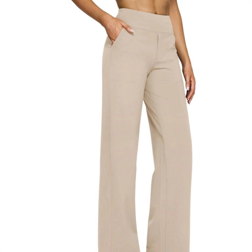 Loose-pocket yoga pants