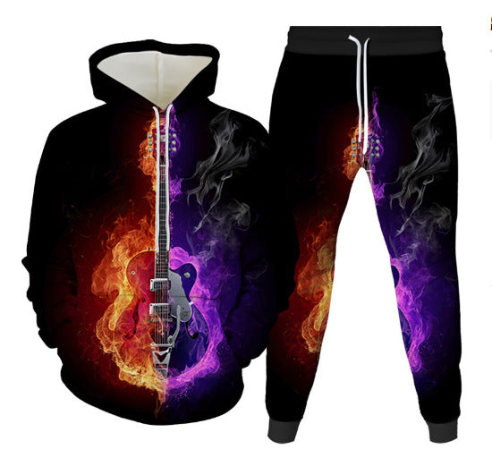 Men's 3D Digital Print Hooded Sweatshirt