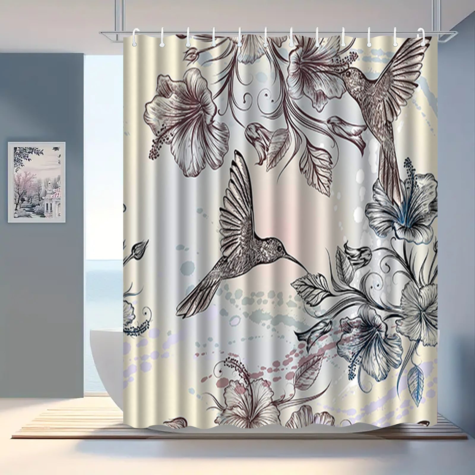Bathroom shower curtain