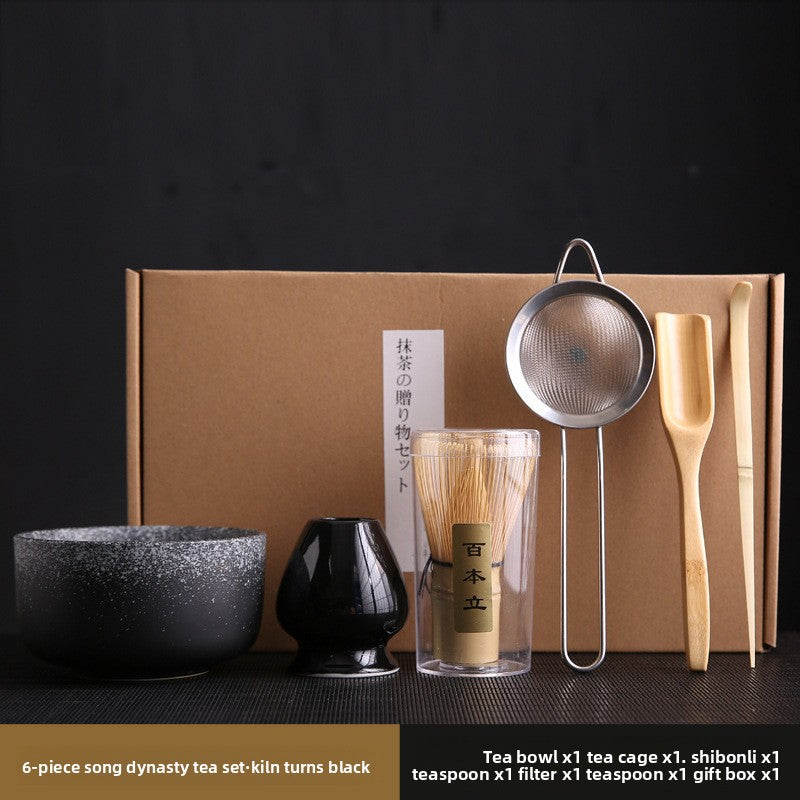 Kiln-Change Ceramic Matcha Tea Whisk Set