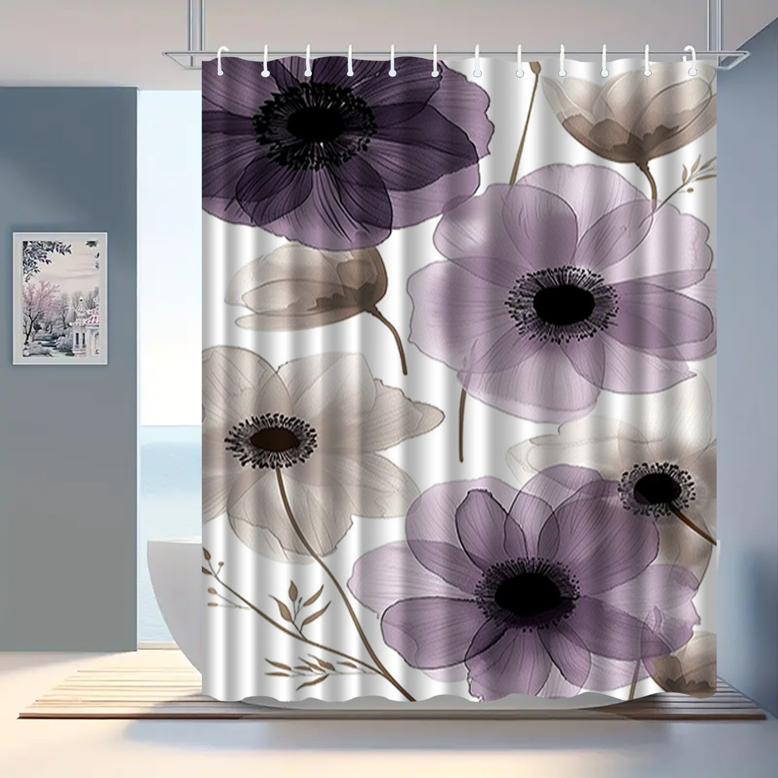 Bathroom shower curtain
