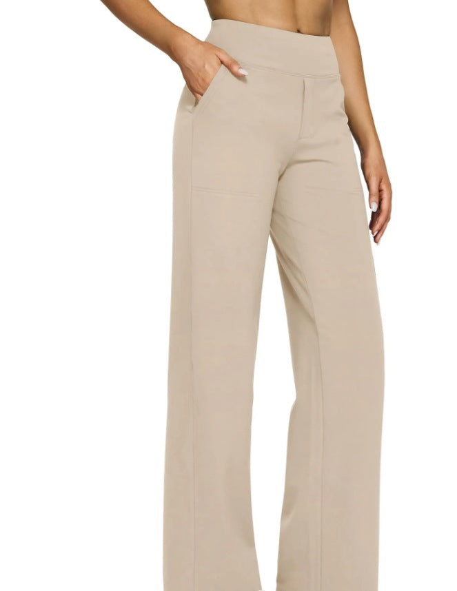 Loose-pocket yoga pants