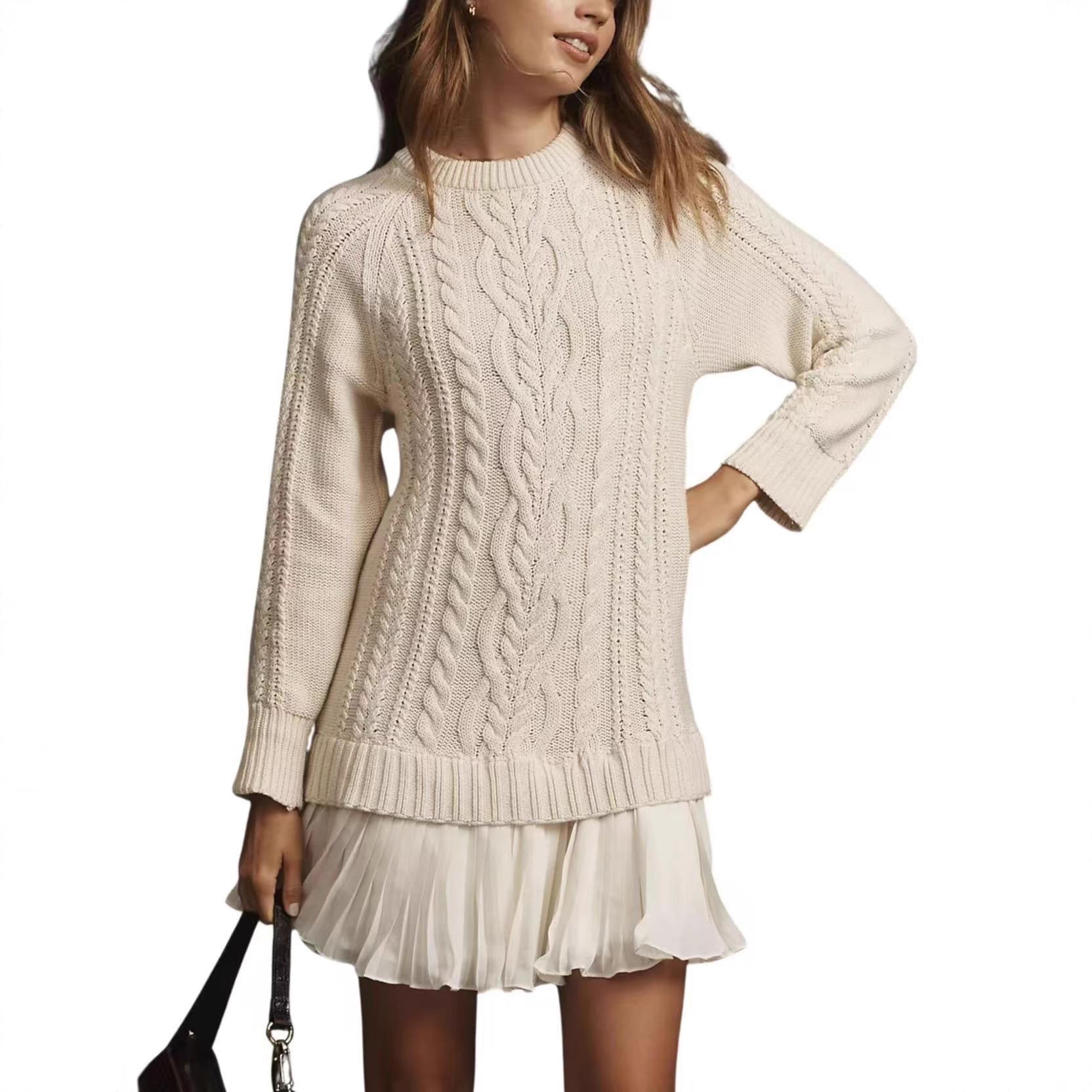 Comfortable Cable-Knit Cashmere Sweater for Women