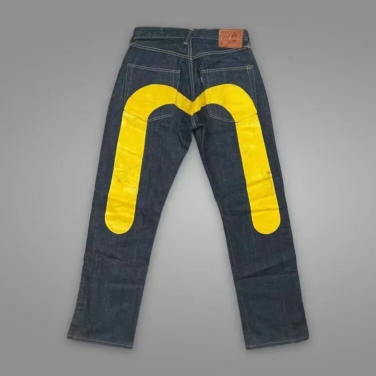 Men's Hip Hop Straight Leg Printed Jeans