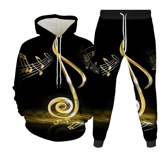 Men's 3D Digital Print Hooded Sweatshirt