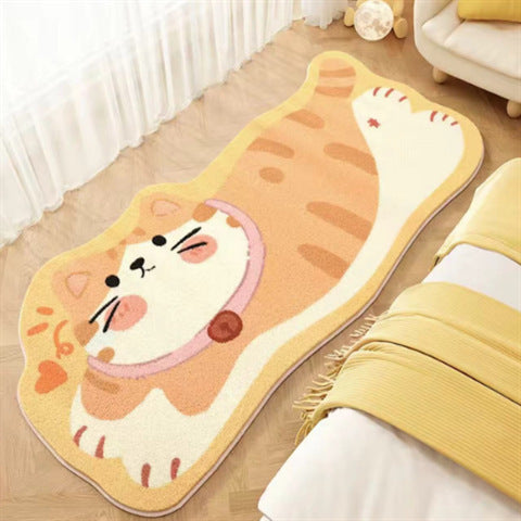 Imitation Cashmere Carpet Non-Slip Bedroom Floor Mat